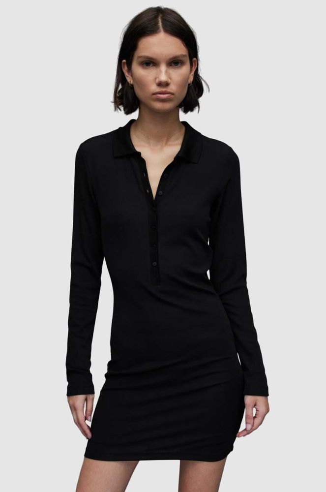 Сукня AllSaints WD014Z HOLLY DRESS колір чорний mini облягаюча