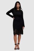 Сукня AllSaints WD044Z MILLY DRESS колір чорний midi пряма