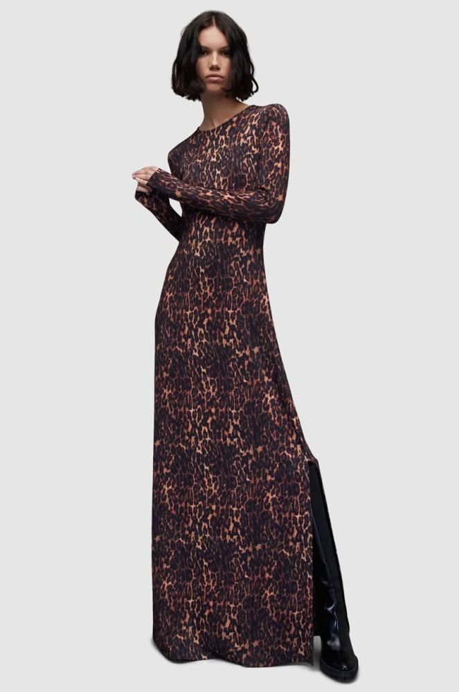 Сукня AllSaints WD110Z KATLYN ANITA MAXI DR колір коричневий maxi пряма