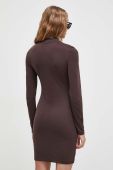 Сукня Superdry колір коричневий mini облягаюча (3676527)