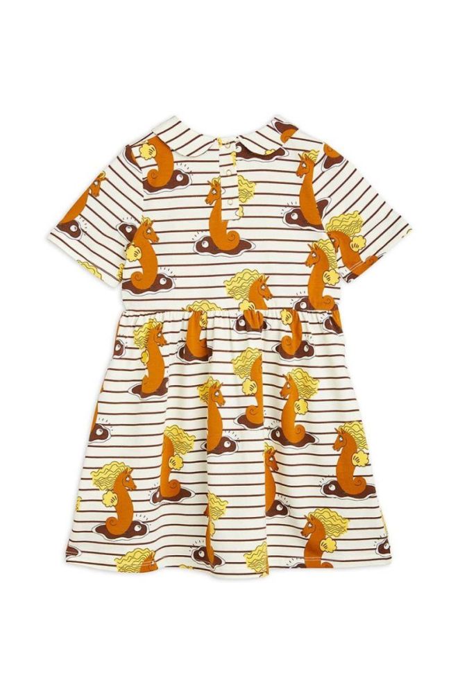 Дитяча сукня Mini Rodini колір коричневий mini розкльошена (3269266) фото 3