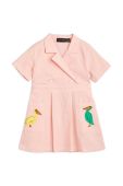 Дитяча бавовняна сукня Mini Rodini колір рожевий mini розкльошена (3269272)