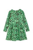 Дитяча бавовняна сукня Mini Rodini колір зелений mini розкльошена