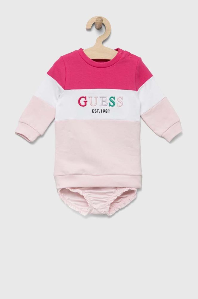 Сукня для немовлят Guess колір рожевий mini пряма (3306122)