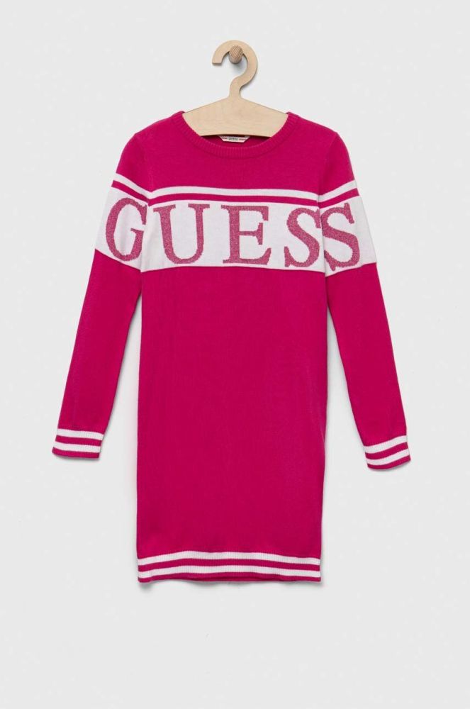 Дитяча сукня Guess колір рожевий mini пряма (3330525)