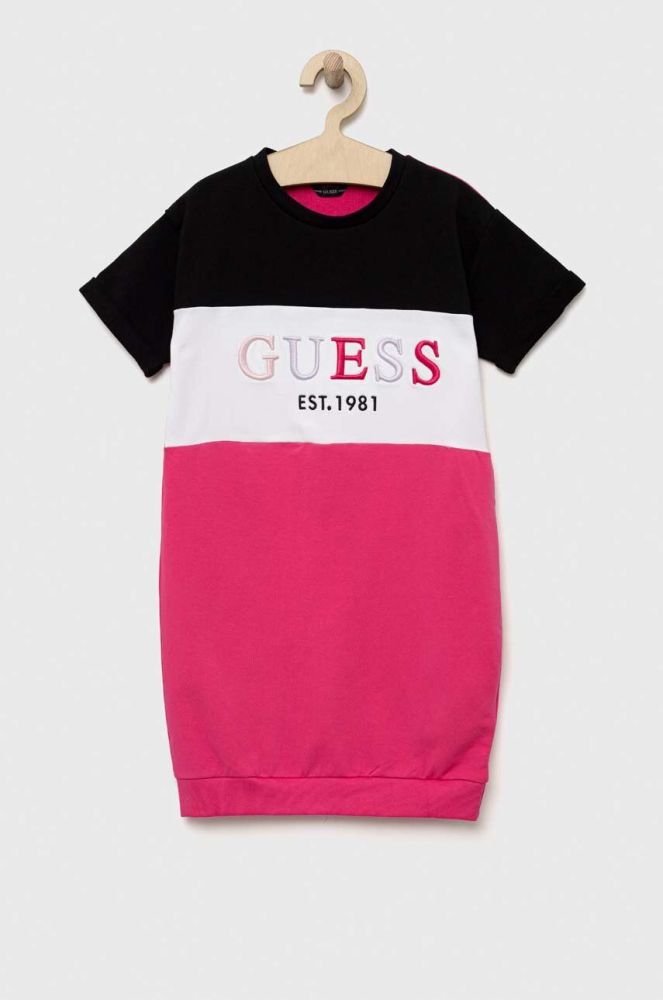 Дитяча сукня Guess колір рожевий mini пряма (3294125)