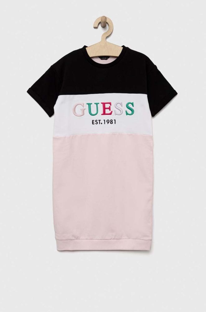 Дитяча сукня Guess колір рожевий mini пряма (3294131)