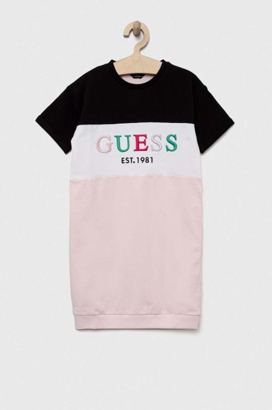 Дитяча сукня Guess колір рожевий mini пряма (3294131)