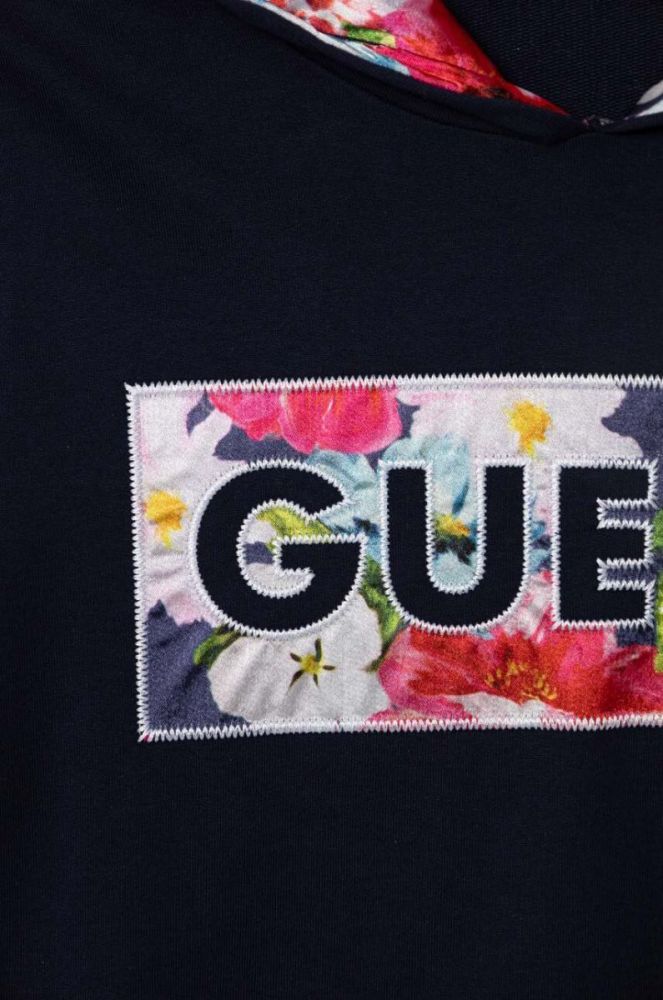 Дитяча бавовняна сукня Guess колір синій mini пряма (3366611) фото 3