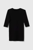 Дитяча бавовняна сукня Guess колір чорний midi пряма (3363293)