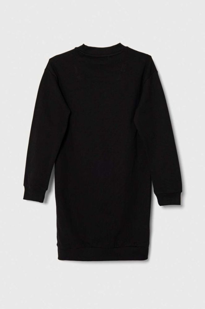 Дитяча бавовняна сукня Guess колір чорний midi пряма (3363310) фото 2