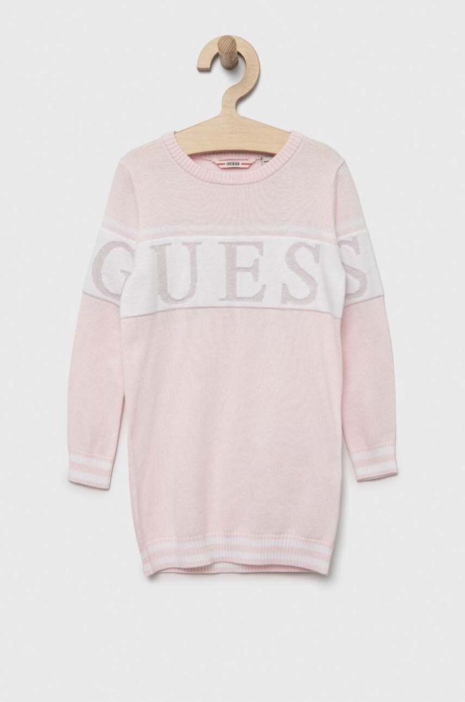 Дитяча сукня Guess колір рожевий mini пряма (3328369)