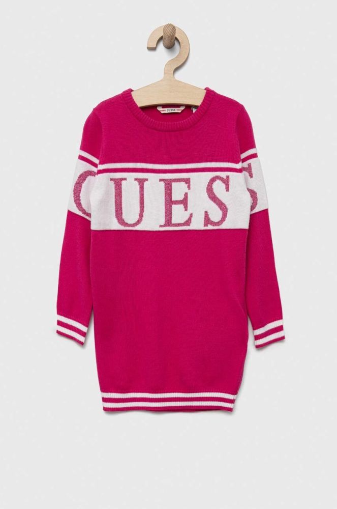 Дитяча сукня Guess колір рожевий mini пряма (3328364)