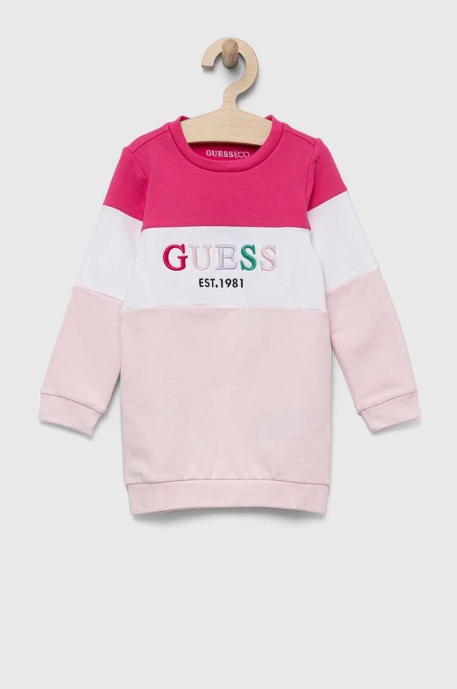 Дитяча сукня Guess колір рожевий mini пряма (3306126)