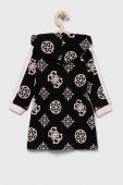 Дитяча бавовняна сукня Guess колір чорний mini розкльошена (3299550)