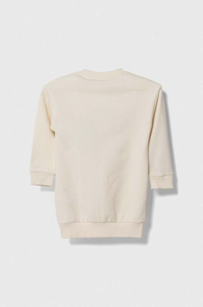Дитяча бавовняна сукня Guess колір бежевий midi пряма (3363328) фото 2