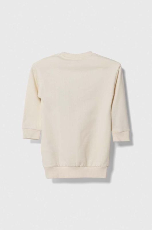 Дитяча бавовняна сукня Guess колір бежевий midi пряма (3363328) фото 2