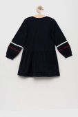Дитяча бавовняна сукня Tommy Hilfiger колір синій midi розкльошена