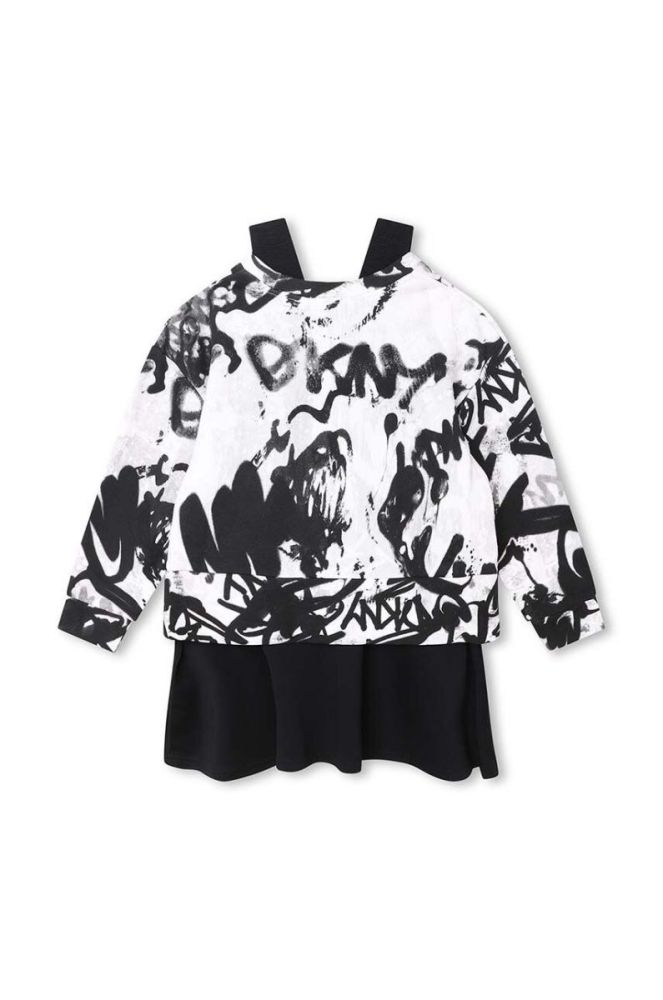 Дитяча сукня і кофта Dkny колір білий mini розкльошена (3463657) фото 2