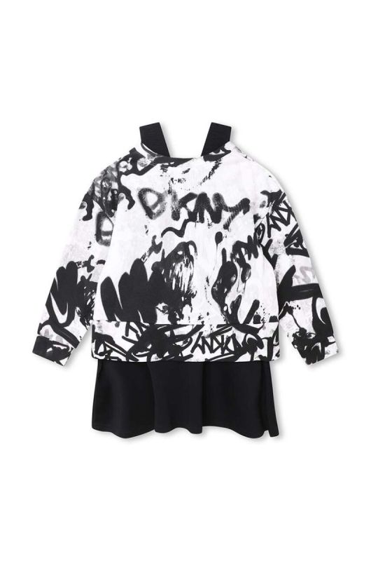 Дитяча сукня і кофта Dkny колір білий mini розкльошена (3463657) фото 2
