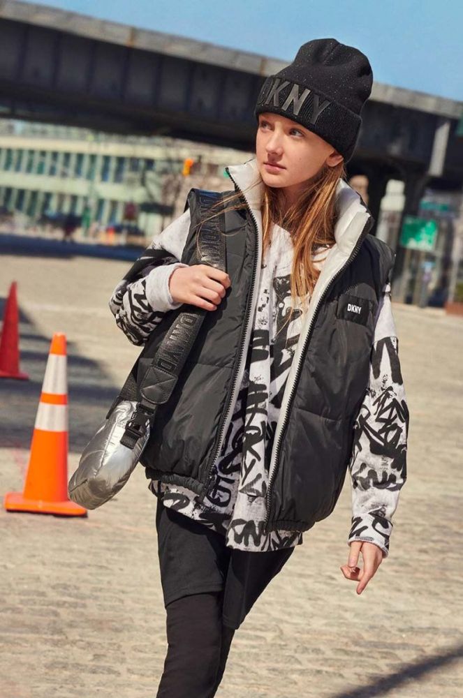 Дитяча сукня і кофта Dkny колір білий mini розкльошена (3463657) фото 6