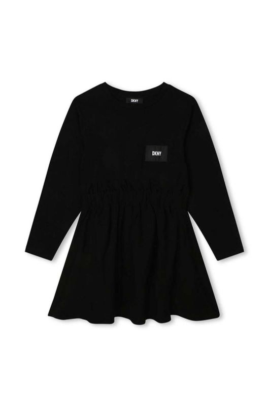 Дитяча сукня Dkny колір чорний mini розкльошена (3425989)