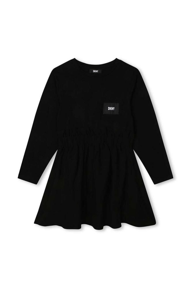 Дитяча сукня Dkny колір чорний mini розкльошена (3425992)