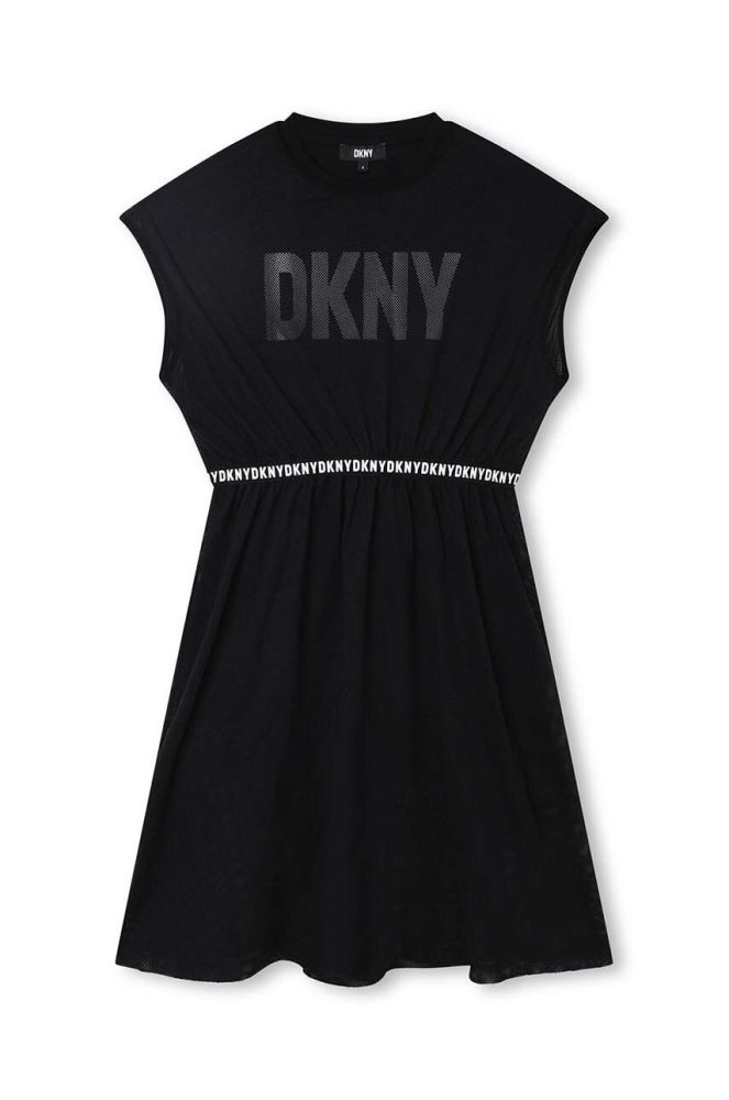 Дитяча сукня Dkny колір чорний mini розкльошена (3425994)