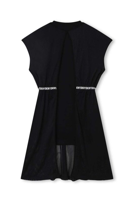 Дитяча сукня Dkny колір чорний mini розкльошена (3425999) фото 2