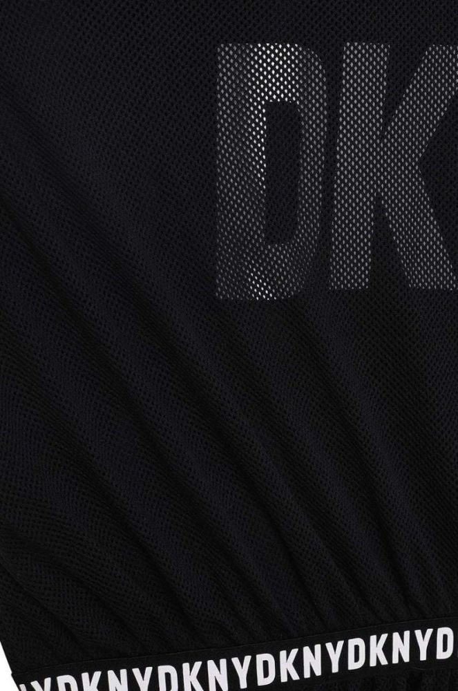 Дитяча сукня Dkny колір чорний mini розкльошена (3425999) фото 3
