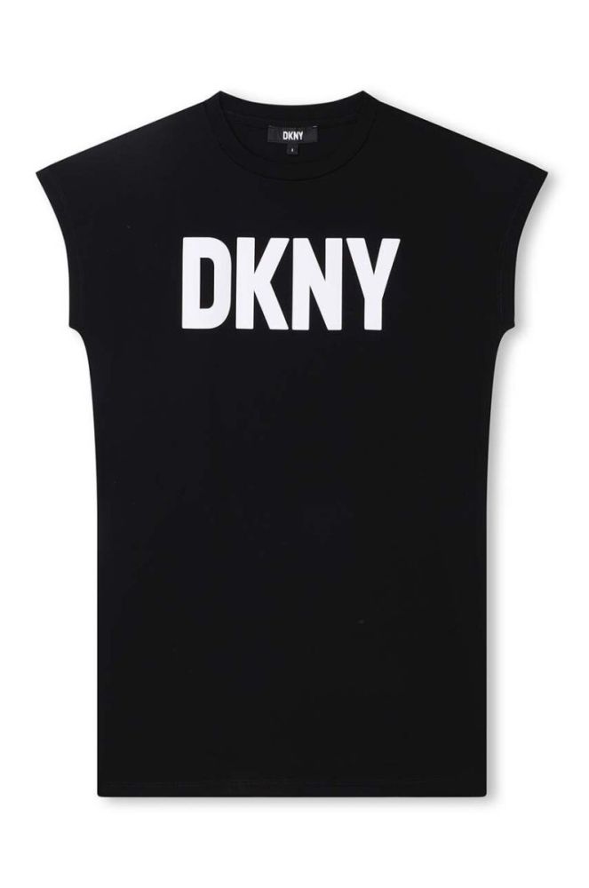 Дитяча сукня Dkny колір чорний mini розкльошена (3425999) фото 4