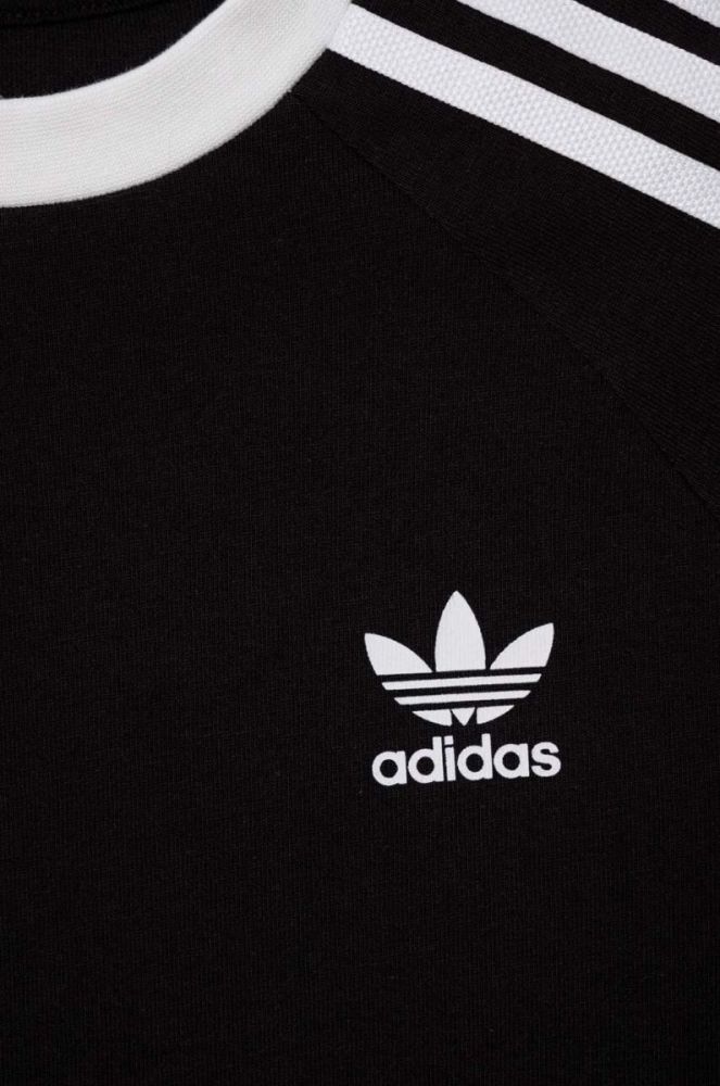 Дитяча бавовняна сукня adidas Originals колір чорний mini пряма фото 3