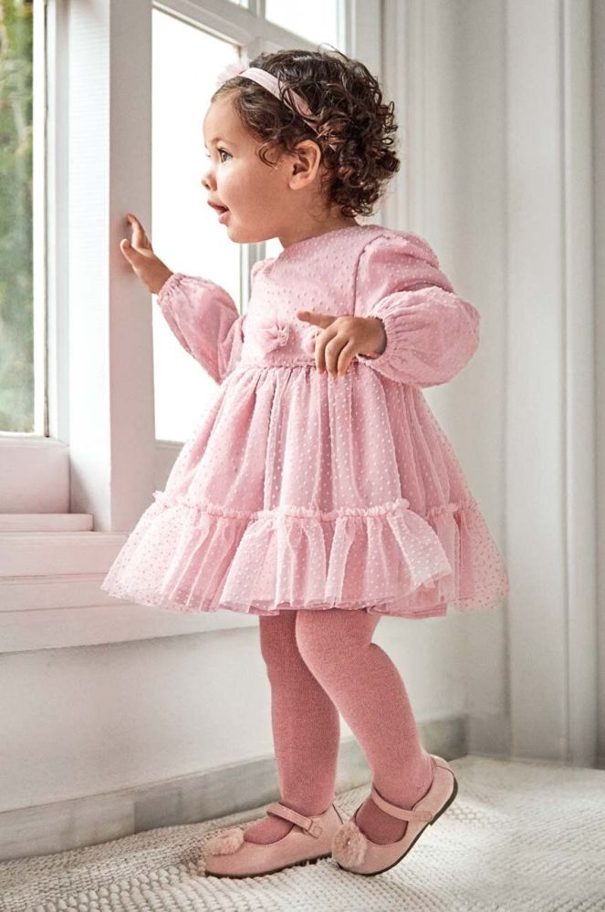 Сукня для немовлят Mayoral колір рожевий mini розкльошена (3443401)