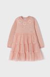 Дитяча сукня Mayoral колір рожевий mini розкльошена (3431303)
