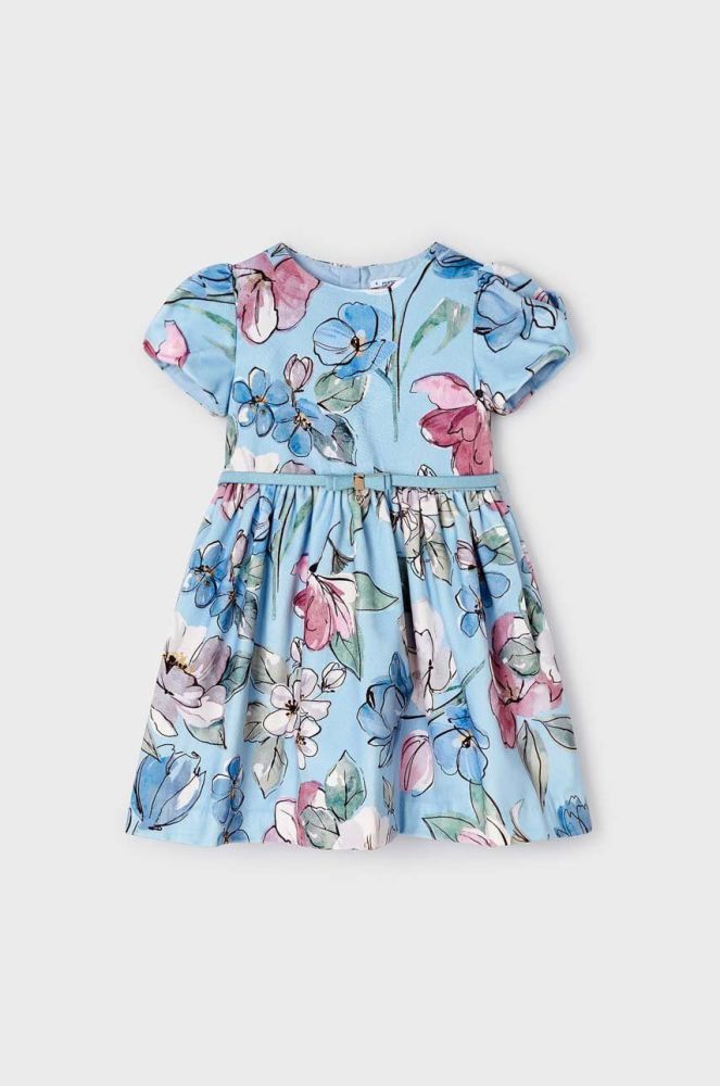 Дитяча сукня Mayoral mini розкльошена колір блакитний (3410426)