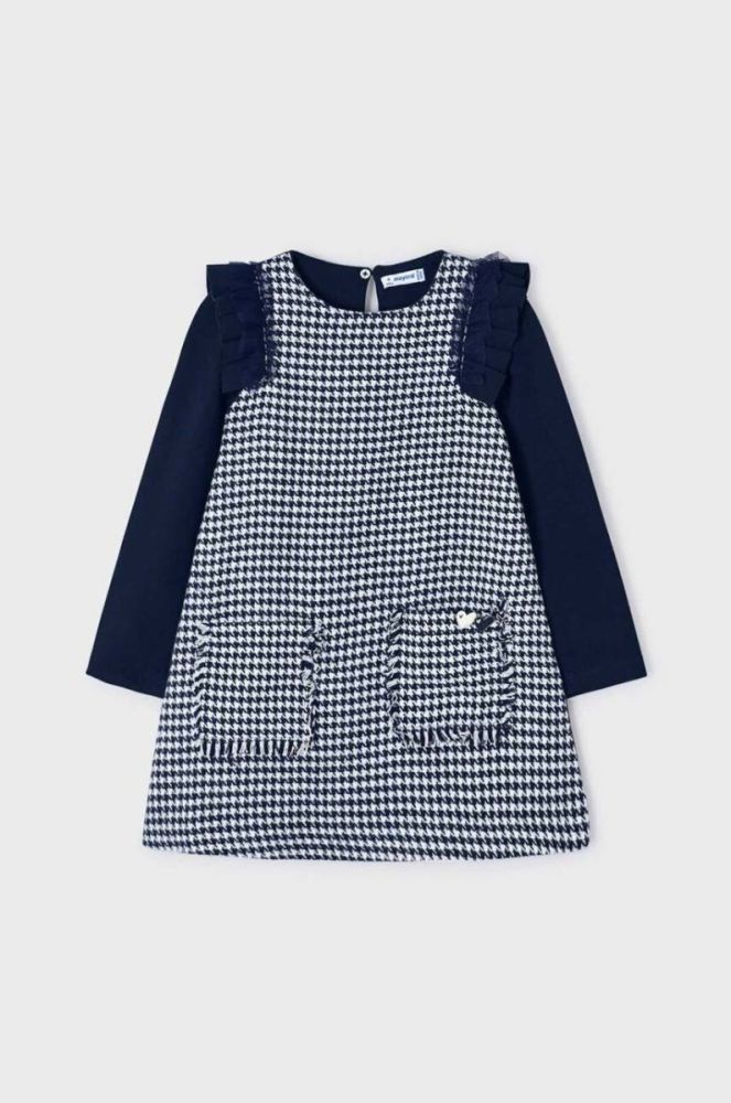 Дитяча сукня Mayoral колір синій mini розкльошена (3431424) фото 4