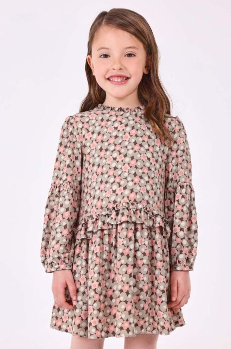 Дитяча сукня Mayoral колір бежевий mini розкльошена (3431490)