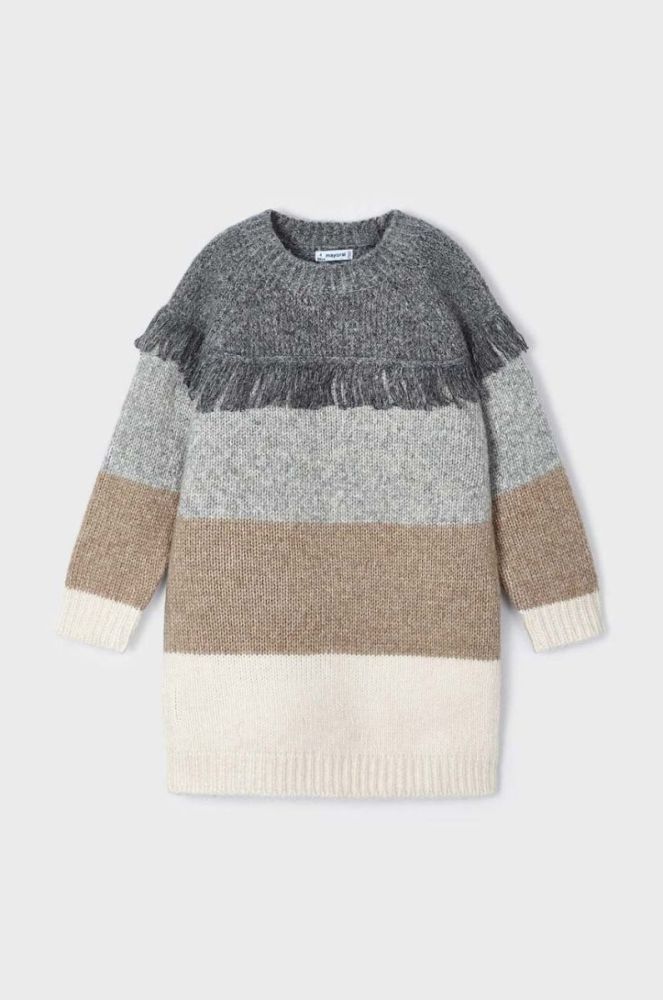 Дитяча сукня Mayoral колір сірий mini oversize фото 2