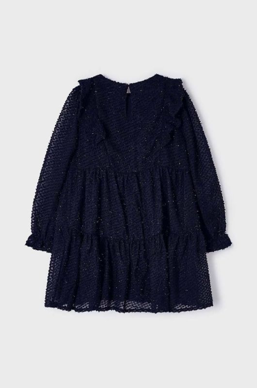 Дитяча сукня Mayoral колір синій mini oversize (3431522) фото 2