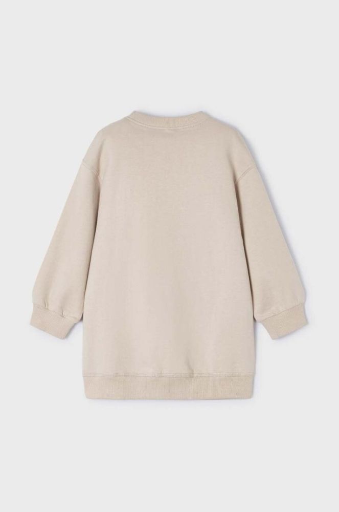 Дитяча сукня Mayoral колір бежевий mini oversize (3431625) фото 2