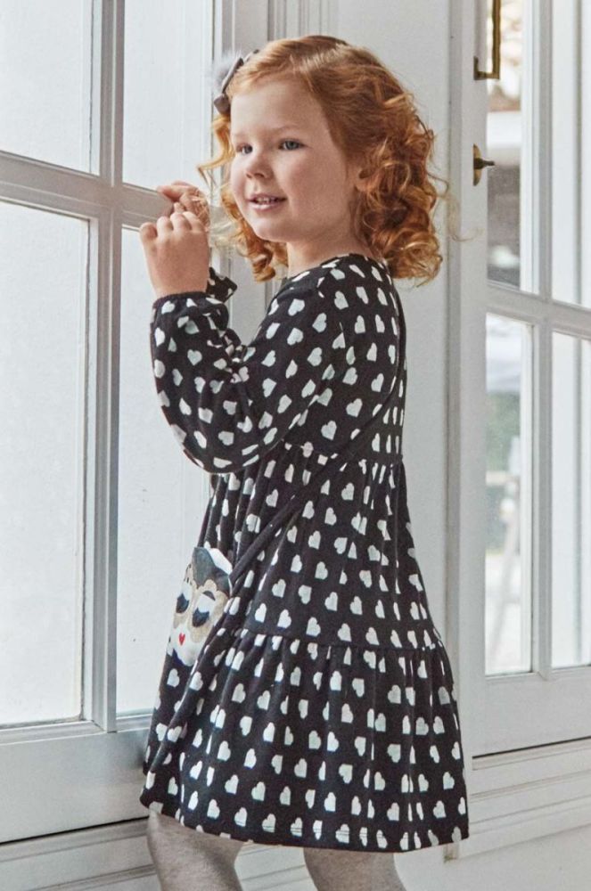 Дитяча сукня Mayoral колір чорний mini oversize (3431649) фото 2