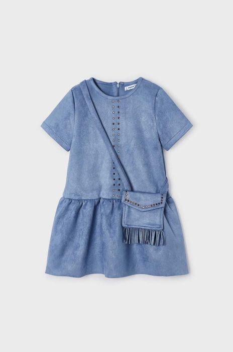 Сукня Mayoral mini розкльошена колір блакитний