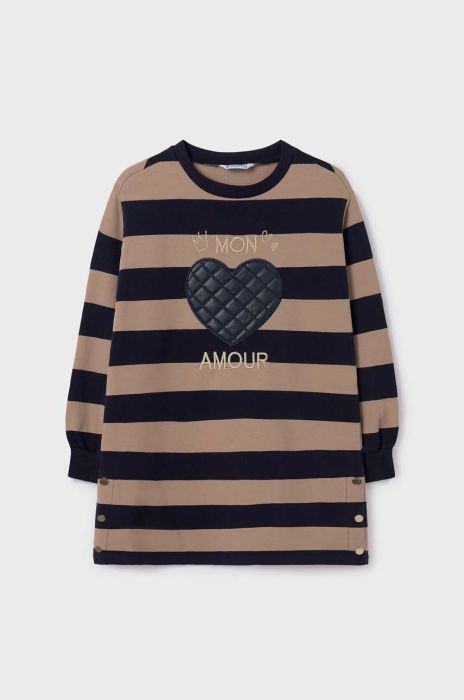 Дитяча сукня Mayoral колір бежевий mini oversize (3431758)