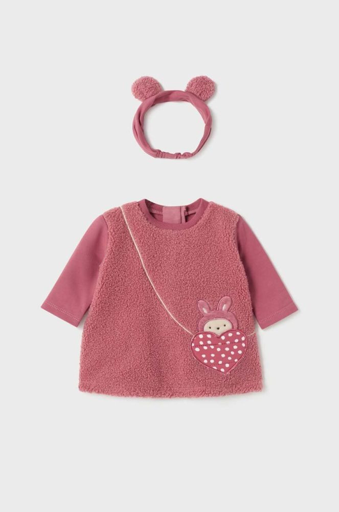 Сукня для немовлят Mayoral Newborn колір рожевий mini oversize