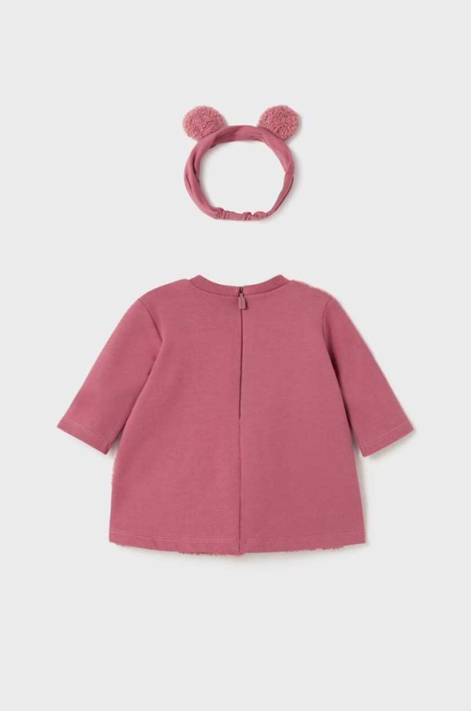 Сукня для немовлят Mayoral Newborn колір рожевий mini oversize фото 2