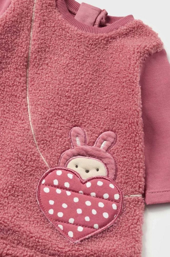 Сукня для немовлят Mayoral Newborn колір рожевий mini oversize фото 3