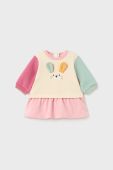 Сукня для немовлят Mayoral Newborn колір бежевий mini розкльошена (3459567)