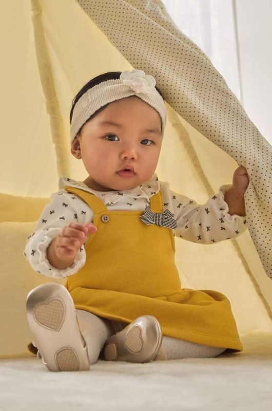 Сукня для немовлят Mayoral Newborn колір жовтий mini розкльошена (3431873)