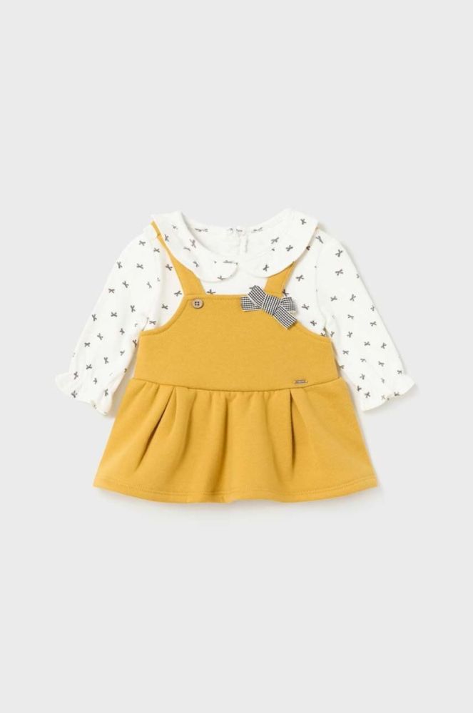 Сукня для немовлят Mayoral Newborn колір жовтий mini розкльошена (3431873) фото 2