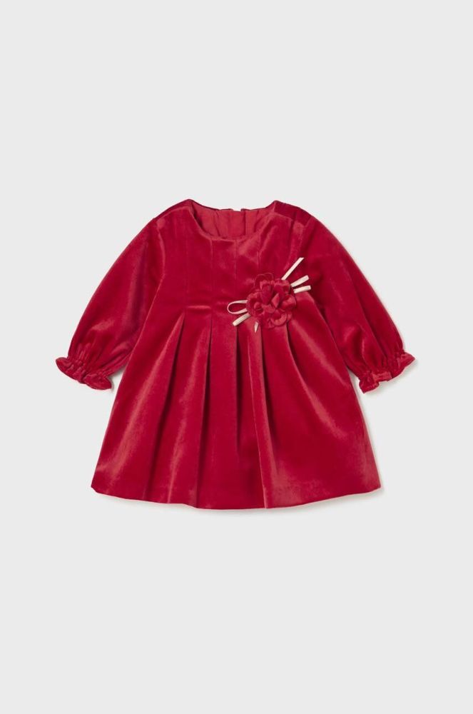 Сукня для немовлят Mayoral Newborn колір червоний midi розкльошена